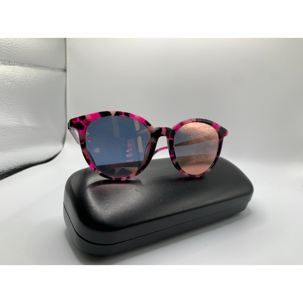 McQ Alexander McQueen Pink Tortoise Round Mirrored Sunglasses MQ0089S 008#591